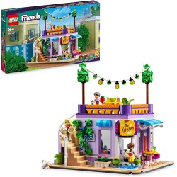 LEGO Friends Cucina Comunitaria di Heartlake City, Playset con Accessori per Cucinare, 3 Mini bamboline e Gatto Churro, Compatib