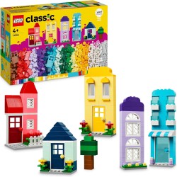 LEGO Classic Case Creative, Set Costruzioni in Mattoncini, Giochi Creativi, Modellini di Casa Giocattolo con Accessori per Giova