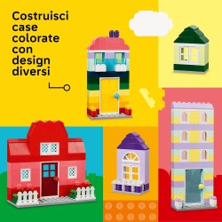 LEGO Classic Case Creative, Set Costruzioni in Mattoncini, Giochi Creativi, Modellini di Casa Giocattolo con Accessori per Giova