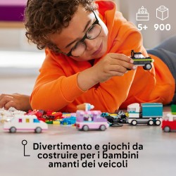 LEGO Classic Veicoli Creativi, Modellini di Auto Colorate da Costruire con i Mattoncini, Set di Veicoli con Macchine Giocattolo,
