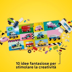 LEGO Classic Veicoli Creativi, Modellini di Auto Colorate da Costruire con i Mattoncini, Set di Veicoli con Macchine Giocattolo,
