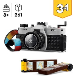 LEGO Creator 3 in 1 Fotocamera Retro, Macchina Fotografica Giocattolo da Costruire Trasformabile in Videocamera o TV Vintage, 31