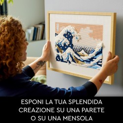 LEGO Art Hokusai - La Grande Onda, Set Fai Da Te, Hobby Creativi per Adulti, Idea Regalo, Decorazioni Casa, Quadri Soggiorno Gia