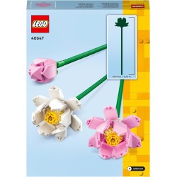 LEGO Creator Fiori di Loto, Set Fiori Finti da Costruire, Bouquet da Esporre come Decorazione di Casa, Idea Regalo per San Valen