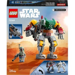 LEGO Star Wars Mech di Boba Fett, Giocattolo Action Figure da Costruire con Blaster Spara-Bottoncini e Jetpack, 75369
