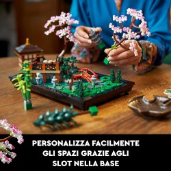 LEGO Icons Il Giardino Tranquillo, Kit Giardino Botanico Zen per Adulti con Fiori di Loto, Decorazione da Scrivania Personalizza