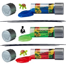 Giochi Preziosi - Tartarughe Ninja, Mini Figure di 3 cm, con Contenitore Gel, Modello casuale, TU807000