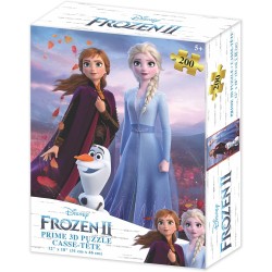 Prime 3D Puzzle lenticolare Disney Frozen Elsa, Anna e Olaf, 200 pezzi, Multicolore, 33030