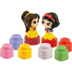 Clementoni - 17843 - Soft Clemmy - Disney Snow White &amp; Belle Playset - Costruzioni Prima Infanzia, Mattoncini Morbidi Impila