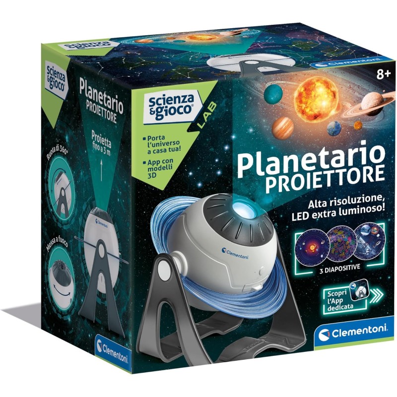 Clementoni - 19338 - Scienza Lab-Proiettore delle Stelle, Super-Gioco Scientifico, Planetario Luminoso Astronomico Costellazioni