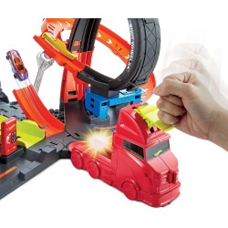 Mattel - Hot Wheels City Assalto del Gorilla Velenoso - Playset con Lanciatore e Macchinina - Luci e Suoni - Collegabile ad Altr