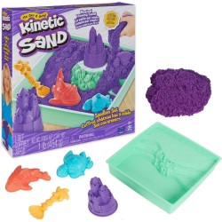 Kinetic Sand - Playset Castelli di Sabbia, Sabbia cinetica con Vaschetta, Sabbia Magica Colorata a Sorpresa 454gr, 3 Formine Inc