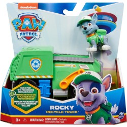 Paw Patrol - Camion per la Raccolta di Rifiuti di Rocky, Veicolo e Personaggio Rocky, 3+ anni - 6068854