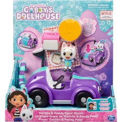 Gabby s Dollhouse - La macchina di Carlita con Personaggio Pandi Panda e Accessori, dai 3 Anni in su - 6062145