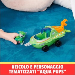 Paw Patrol - Veicolo Trasformabile Aqua Pups di Rocky per Avventure Marine, Personaggio di Rocky incluso, 3+ anni - 6066142