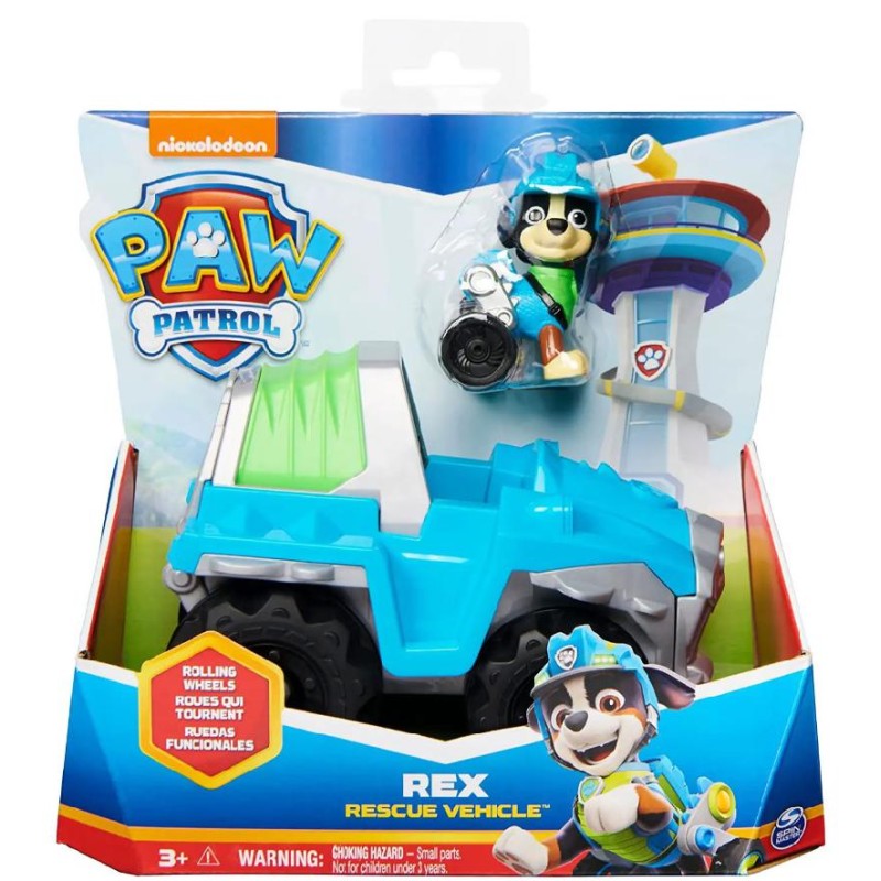 Paw Patrol - Veicolo Base Rex, Personaggio di Rex incluso, 3+ anni - 6063452