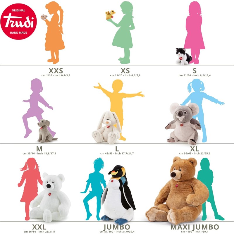 TRUDI peluche coniglietto seduto beige e bianco 13 cm - SOS peluche
