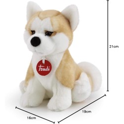 Trudi 22663 - Akita Ascanio Peluche Taglia S colore Beige/Bianco