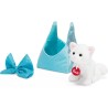 Trudi 29622 - Trudi Fashion Pets Gattino Borsa Azzurra 15x18x15 cm colore Bianco e Azzurro