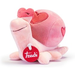 Trudi 52242 - Lumachina Trudino Peluche cuore con dedica, regalo San Valentino | 16x32x20cm taglia M | Celebration