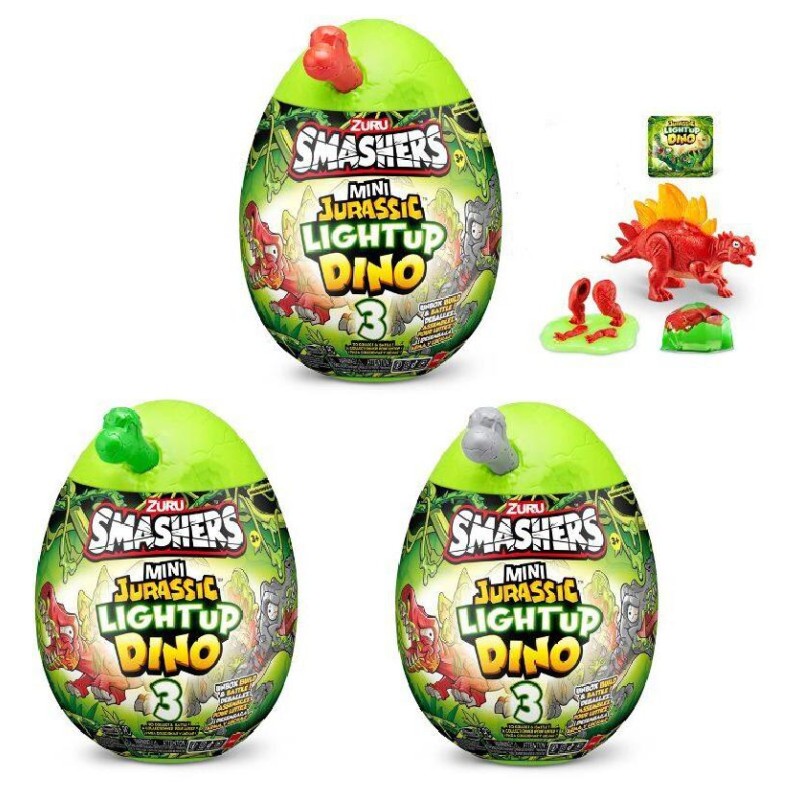 ZURU SMASHERS JURASSIC Mini Jurassic Light Up Dino 74107