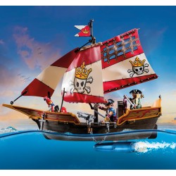 Playmobil - Pirates 71418 - Nave pirata, emozionanti avventure piratesche, playset con molti accessori come un telescopio, una b