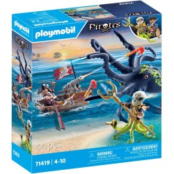Playmobil - Pirates 71419 - Pirata contro piovra gigante, Pirati contro Deepers, la piovra ha una vera funzione di spruzzo d acq