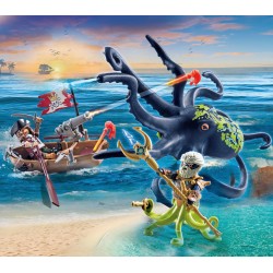 Playmobil - Pirates 71419 - Pirata contro piovra gigante, Pirati contro Deepers, la piovra ha una vera funzione di spruzzo d acq