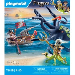 Playmobil - Pirates 71419 - Pirata contro piovra gigante, Pirati contro Deepers, la piovra ha una vera funzione di spruzzo d acq