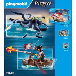 Playmobil - Pirates 71419 - Pirata contro piovra gigante, Pirati contro Deepers, la piovra ha una vera funzione di spruzzo d acq