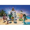 Playmobil - Pirates 71420 Nascondiglio del tesoro pirata, alla ricerca del teschio di cristallo, un  emozionante mondo subacqueo
