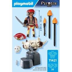 Playmobil - Pirates 71421 - Pirata con Cannone - PM71421