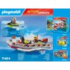 Playmobil - Act!on Heroes 71464 - Gommone dei pompieri e acquascooter, inclusi maschere da sub e pinne, giochi di ruolo diverten