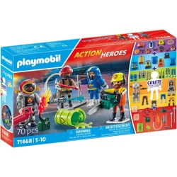 Playmobil  - Act!on Heroes 71468 - My figures: Pompieri, con figure personalizzate e accessori staccabili, giochi di ruolo diver