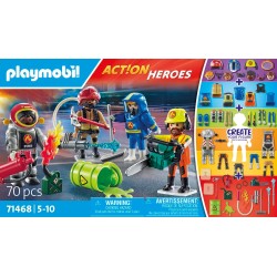 Playmobil  - Act!on Heroes 71468 - My figures: Pompieri, con figure personalizzate e accessori staccabili, giochi di ruolo diver