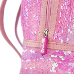 Nice Group - Girabrilla Bunny Backpack Pink, Zainetto Coniglio Rosa con Paillettes - NICE19081