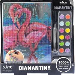Nice Group - Diamantiny Level Up - Animals Paintings - AttivitÃ  Crystal Art, Diamond Painting Kit, crea il mosaico Fenicotteri 