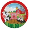 8 Piatti Ã˜ 18cm con gli animali della fattoria, DI60541