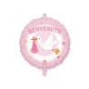 Palloncino Mylar 45cm, con scritta Benvenuta, colore rosa, DI61287