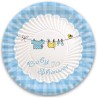 10 Piatti Ã˜ 18 cm Baby Shower Boy, azzurri, DI61721