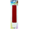 12 Candeline Matite con Supporti colore Rosso, 15cm, DI71003