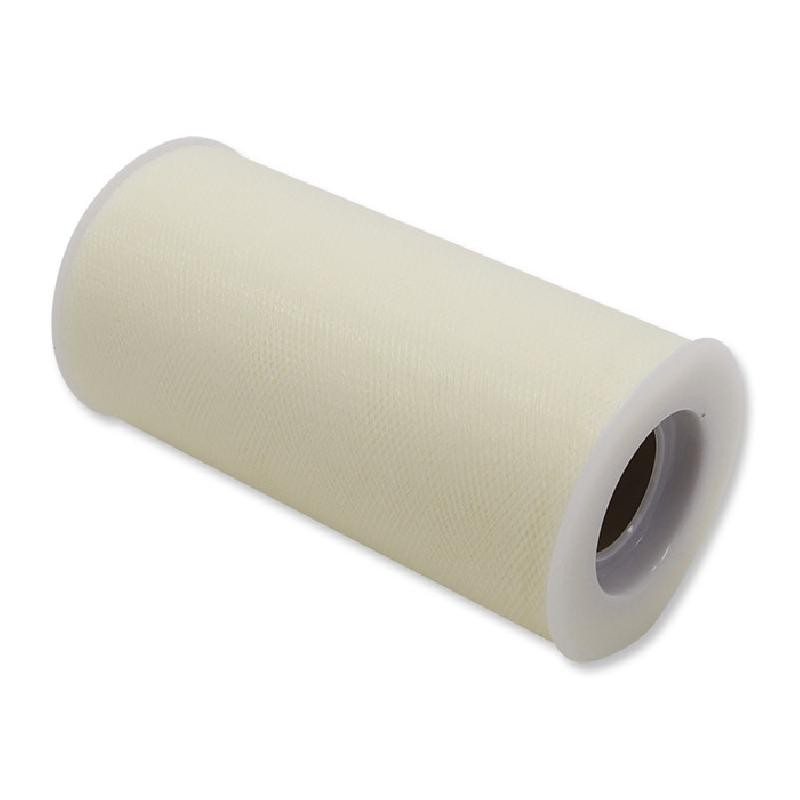 Rotolo Tulle 12,5 cm x 25 mt Avorio, DI85038