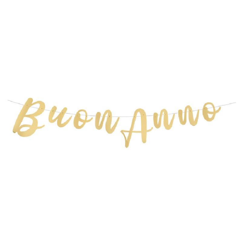 Festone Italic 300 x 15 cm con scritta Buon Anno, DI74751