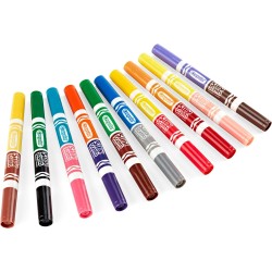Crayola - Silly Scents, Pennarelli Profumati Lavabili Doppia Punta Maxi, Confezione da 10 pezzi, 20 Colori e 20 Profumi differen