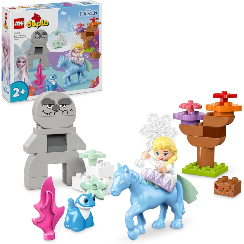 LEGO DUPLO - Disney Elsa e Bruni nella Foresta Incantata, Gioco di Fantasia con 4 Personaggi di Frozen 2 tra cui il Magico Caval