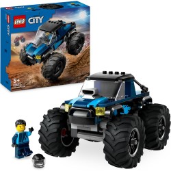 LEGO City - Monster Truck Blu, Giocattolo Fuoristrada Off-Road da Costruire, con Costruzioni, Regalo Divertente con Minifigure d