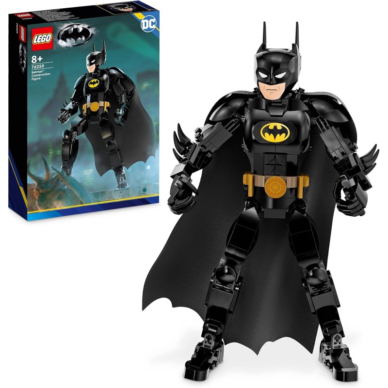 LEGO DC - Personaggio di Batman, Supereroe con Mantello, Basato sul Film Batman del 1989, Set da Collezione, 76259