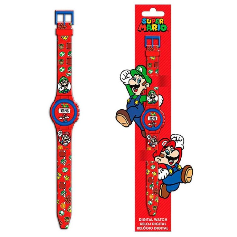 Rocco Giocattoli - Super Mario orologio digitale 9x29x1cm - RG75766