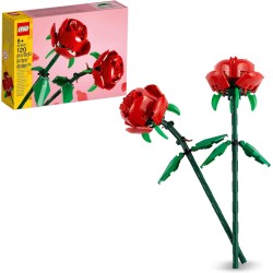 LEGO - Creator Rose Set di Fiori Finti Compatibile con Bouquet di Fiori Artificiali, Decorazione per Casa, Accessori Camera da L