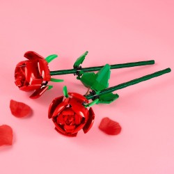 LEGO - Creator Rose Set di Fiori Finti Compatibile con Bouquet di Fiori Artificiali, Decorazione per Casa, Accessori Camera da L